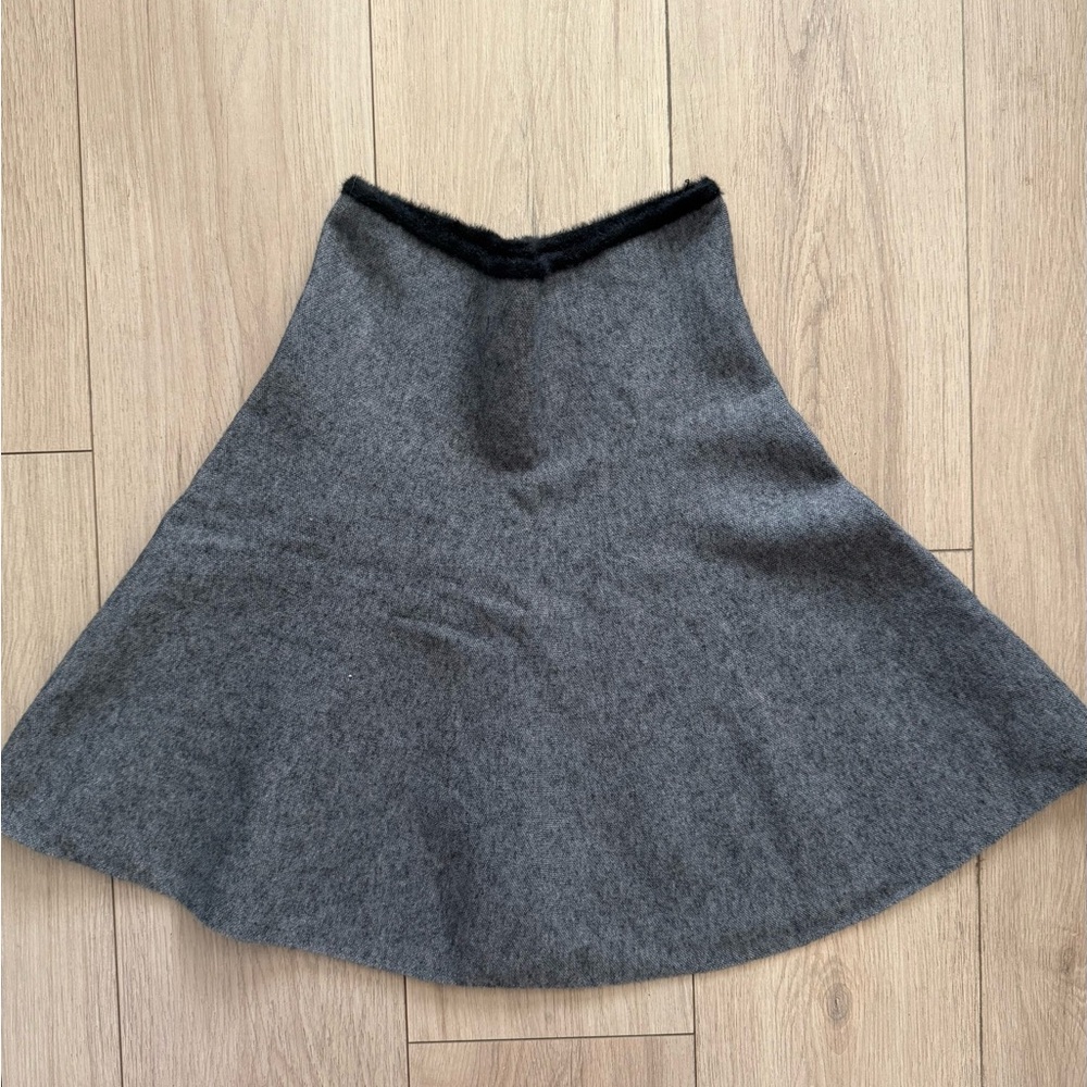 Zara Gray Knit Mini Skirt - Picture 3 of 5
